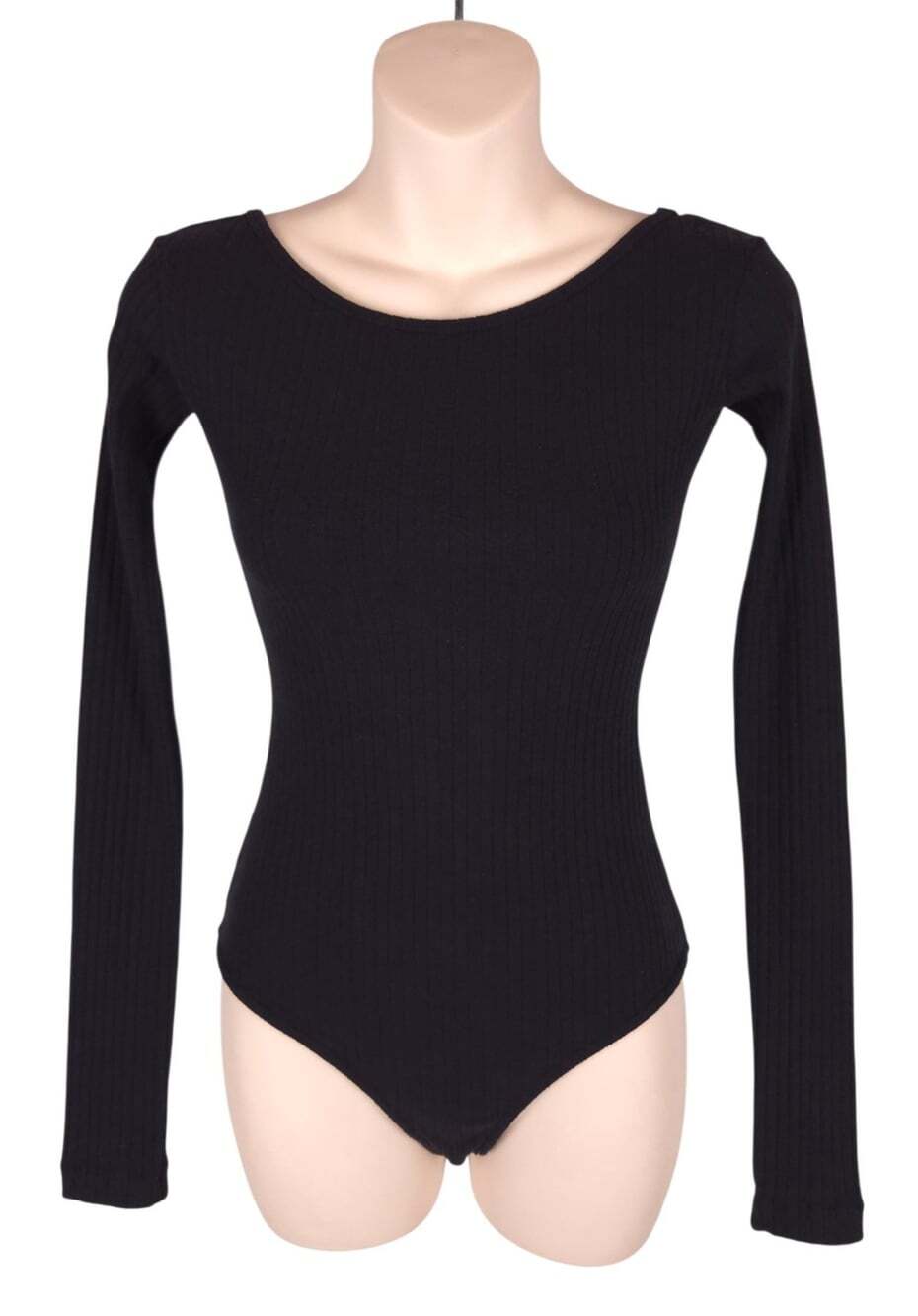 CAES 0013 Ribbed Bodysuit US XS Womens Black Recycled Cotton $170